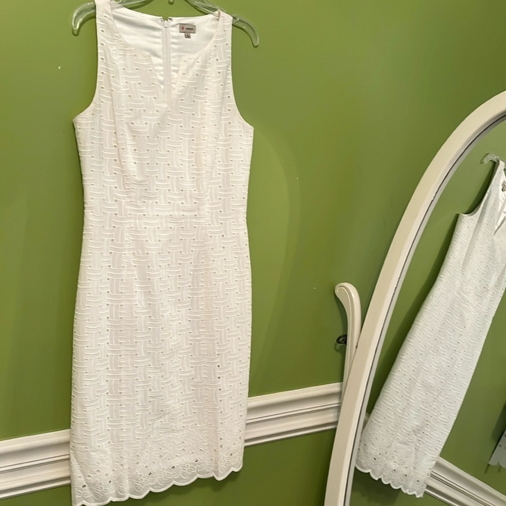 EUC Daniel Cremieux Dress White Basketweave